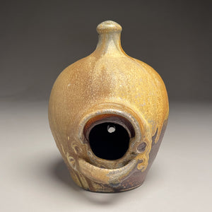 Birdhouse in Yellow Matte Glaze, 6.75"h. (Ben Owen Pottery Collection)