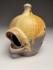 Birdhouse in Yellow Matte Glaze, 6.75"h. (Ben Owen Pottery Collection)