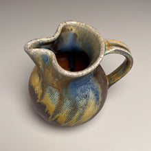 Load image into Gallery viewer, Combed Cream Pitcher #2 in Ash &amp; Cobalt, 4.75&quot;h (Tableware Collection)
