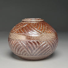Load image into Gallery viewer, Carved Urn #6 in Salt Glaze, 5.25"h (Ben Owen III)
