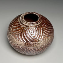 Load image into Gallery viewer, Carved Urn #6 in Salt Glaze, 5.25"h (Ben Owen III)
