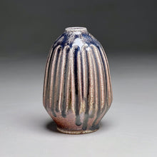 Load image into Gallery viewer, Carved Vase #4 in Cobalt and Salt Glazes, 5.25&quot;h (Ben Owen III)
