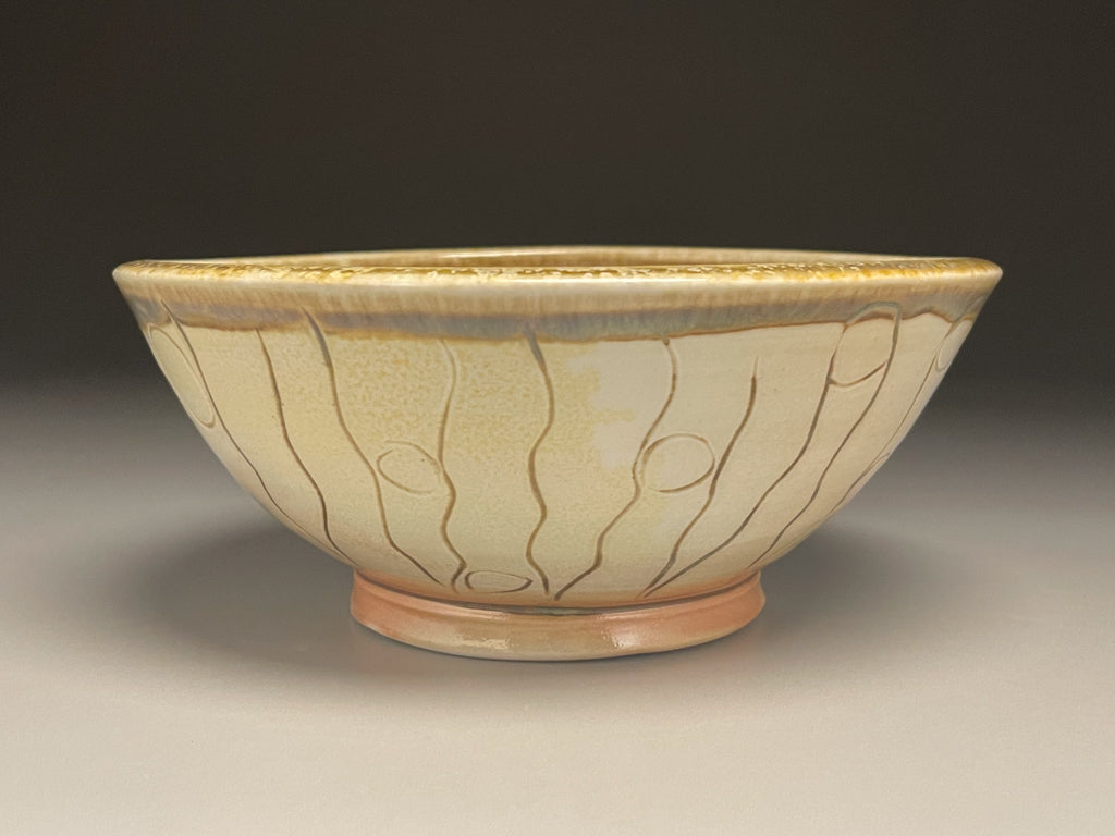 Bowl #1 with Carved Designs, 7.75