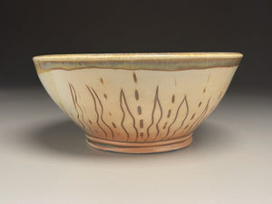 Bowl #2 with Carved Designs, 7.5"dia. (Elizabeth McAdams)