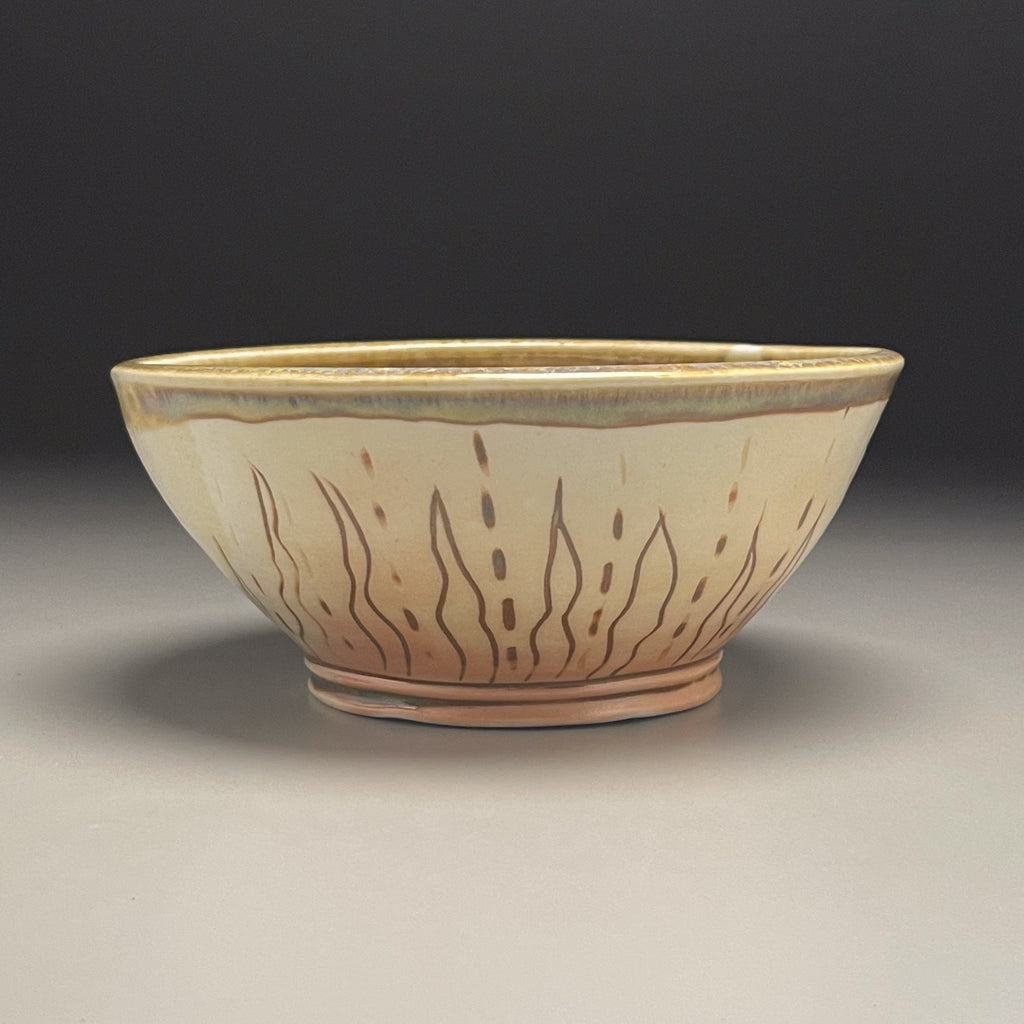 Bowl #2 with Carved Designs, 7.5