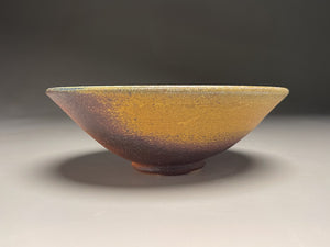 Bowl #2 in Cobalt, Yellow Matte, and Ash Glazes, 7.5"dia. (Benjamin Owen IV)