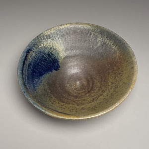 Bowl #2 in Cobalt, Yellow Matte, and Ash Glazes, 7.5"dia. (Benjamin Owen IV)