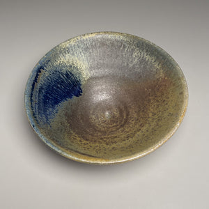 Bowl #2 in Cobalt, Yellow Matte, and Ash Glazes, 7.5"dia. (Benjamin Owen IV)