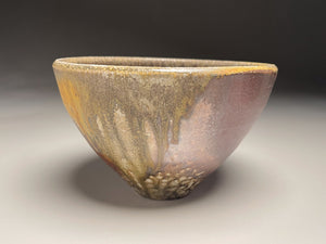 Bowl #4 in Yellow Matte, Ash Glazes, & Salt, 7.25"dia. (Benjamin Owen IV)