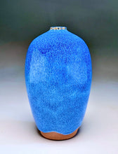 Load image into Gallery viewer, Egg Vase in Opal Blue, 8.5"h (Ben Owen III)
