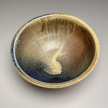 Load image into Gallery viewer, Combed Bowl #15 in Cobalt, Yellow Matte, &amp; Ash Glazes, 7&quot;dia. (Tableware Collection)
