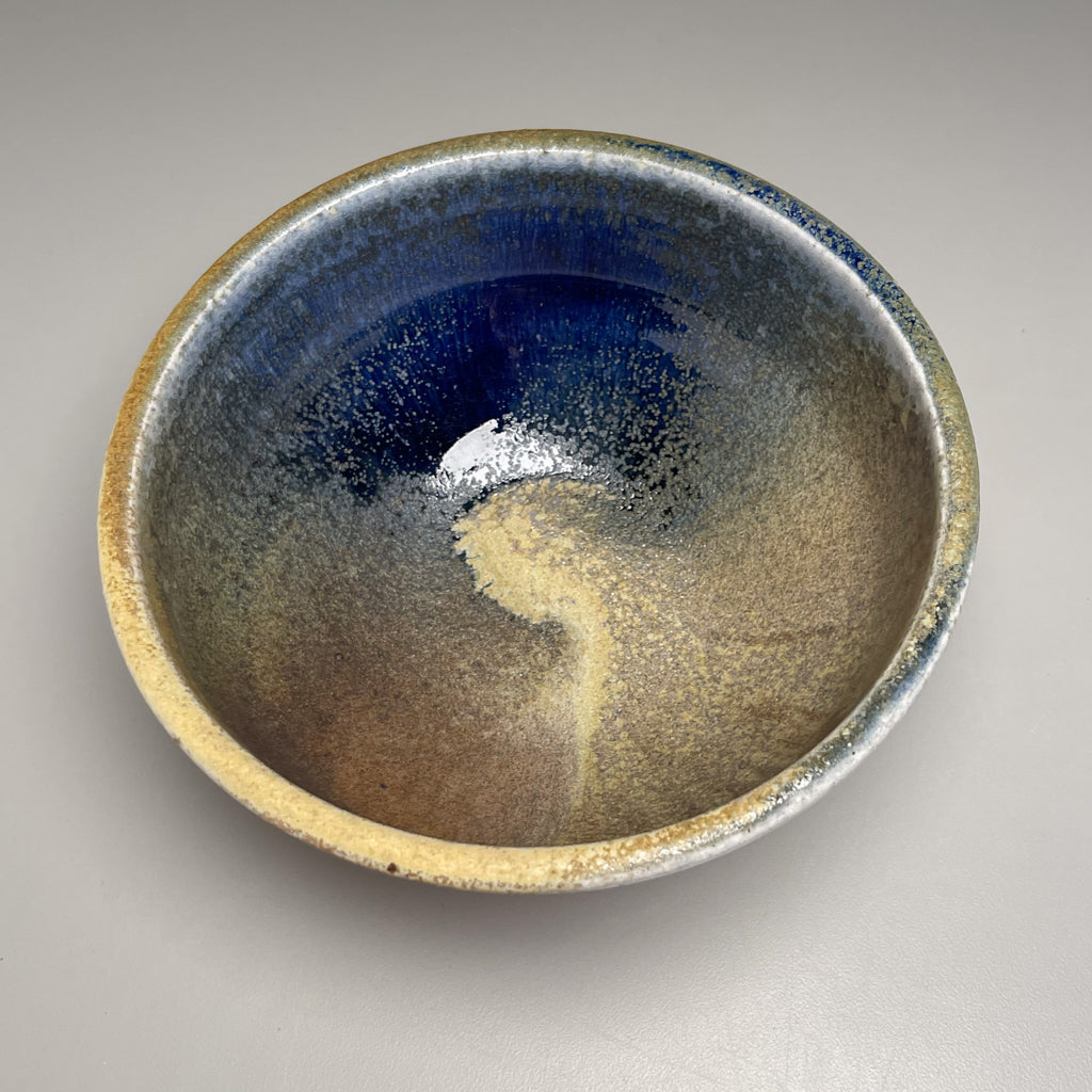 Serving Bowl with Combed Lines in Multi-Layered Glazes, 7