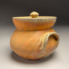 Load image into Gallery viewer, Combed Jar in Pumpkin, Yellow Matte, &amp; Ash Glaze, 5.75&quot;h (Tableware Collection)
