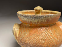 Load image into Gallery viewer, Combed Jar in Pumpkin, Yellow Matte, &amp; Ash Glaze, 5.75&quot;h (Tableware Collection)
