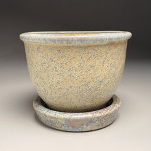 Load image into Gallery viewer, Combed Planter Set in Cloud Blue, 7&quot;dia. (Ben Owen Pottery Collection)
