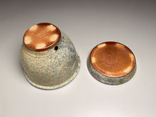 Load image into Gallery viewer, Combed Planter Set in Cloud Blue, 7&quot;dia. (Ben Owen Pottery Collection)
