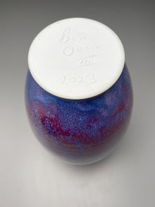 Two-Handled Vase in Pomegranate, 12.5"h (Ben Owen III)