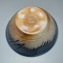 Load image into Gallery viewer, Combed Mixing Bowl in Cobalt and Salt Glaze, 8.5&quot;dia. (Tableware Collection)
