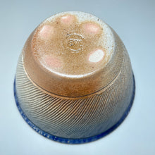 Load image into Gallery viewer, Combed Mixing Bowl #2 in Cobalt and Salt Glaze, 8&quot;dia. (Tableware Collection)
