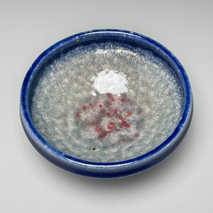 Small Combed Bowl in Cobalt and Salt Glaze, 5.5"dia. (Tableware Collection)