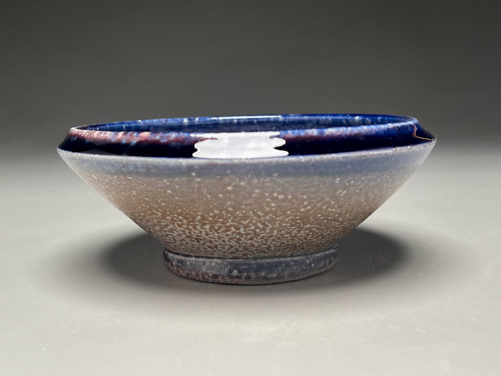 Small Bowl #3 in Cobalt and Salt Glaze, 5.75