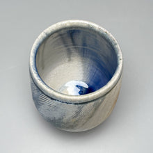 Load image into Gallery viewer, Combed Cup #2 with Salt, Cobalt, Yellow Matte and Ash Glazes, 4.25&quot;h (Tableware Collection)
