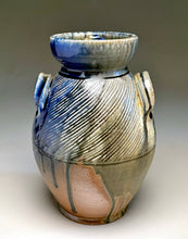 Load image into Gallery viewer, Combed Covered Jar in Multi-Layered Glazes, 10.5"h (Tableware Collection)
