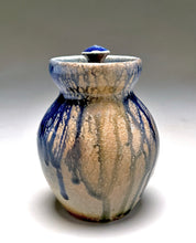 Load image into Gallery viewer, Small Covered Jar in Ash &amp; Cobalt Glazes, 5.25"h (Tableware Collection)
