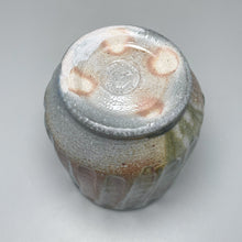 Load image into Gallery viewer, Carved Cup #1 with Salt, Cobalt, Yellow Matte and Ash Glazes, 4&quot;h (Tableware Collection)
