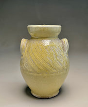 Load image into Gallery viewer, Combed Covered Jar in Satin Yellow, 8"h (Ben Owen III)
