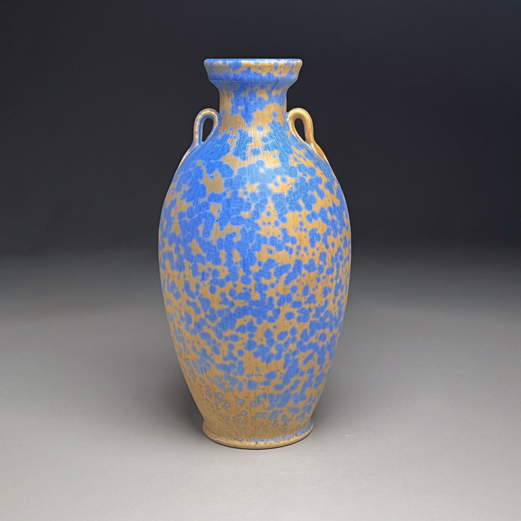 Two-Handled Vase in Stardust Blue, 12.25