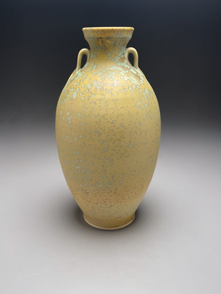 Two-Handled Vase in Stardust Green #2 , 12.25