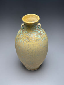 Two-Handled Vase in Stardust Green #2 , 12.25"h (Ben Owen III)