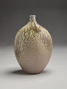 Altered Bottle #2 in Cobalt, Ash, & Salt Glaze, 10"h (Ben Owen III)