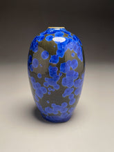 Load image into Gallery viewer, Egg Vase #2 in Cobalt Crystalline, 7.25&quot;h (Ben Owen III)
