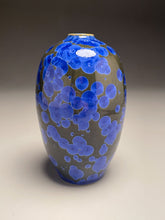 Load image into Gallery viewer, Egg Vase #2 in Cobalt Crystalline, 7.25&quot;h (Ben Owen III)
