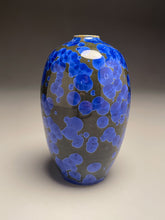 Load image into Gallery viewer, Egg Vase #2 in Cobalt Crystalline, 7.25&quot;h (Ben Owen III)
