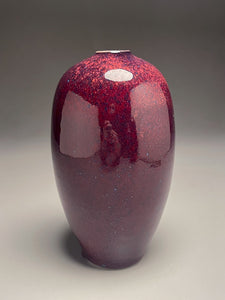 Egg Vase in Pomegranate, 8.5"h (Ben Owen III)