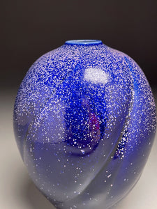 Melon Egg Vase in Nebular Purple, 7.75"h (Ben Owen III)