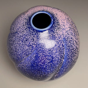 Melon Egg Vase in Nebular Purple, 7.75"h (Ben Owen III)