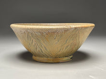 Load image into Gallery viewer, Bowl #1 in Goldenrod with Carved Designs, 8&quot;dia. (Elizabeth McAdams)
