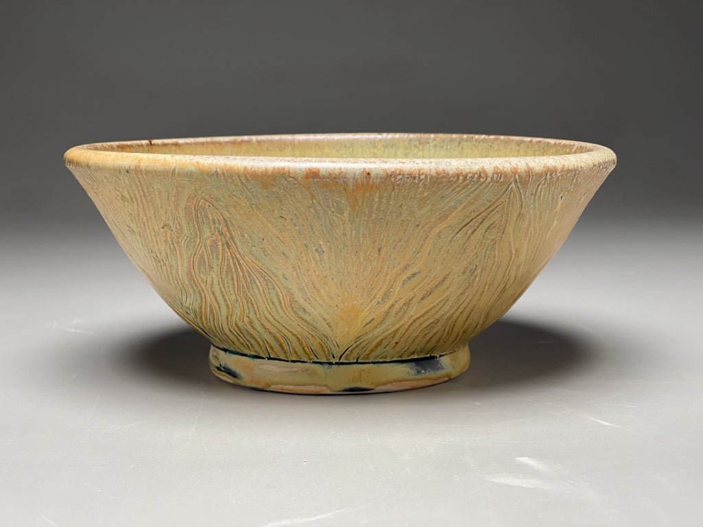 Bowl #1 in Goldenrod with Carved Designs, 8
