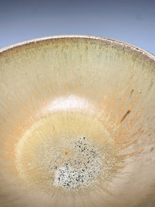 Bowl #1 in Goldenrod with Carved Designs, 8"dia. (Elizabeth McAdams)