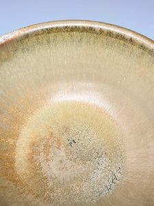 Bowl #2 in Goldenrod with Carved Designs, 7.75"dia. (Elizabeth McAdams)