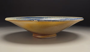 Flair Bowl in Cobalt and Ash Glazes, 15.5"dia. (Ben Owen III)