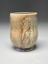 Load image into Gallery viewer, Cup in Goldenrod #2 with Tulip Design, 4.25&quot;h (Elizabeth McAdams)
