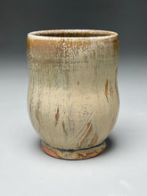 Load image into Gallery viewer, Cup in Goldenrod #2 with Tulip Design, 4.25&quot;h (Elizabeth McAdams)
