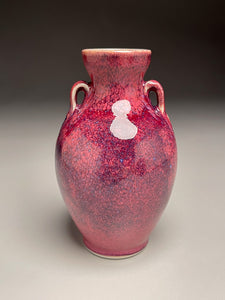 Two-Handled Vase in Pomegranate, 6.5"h (Ben Owen III)