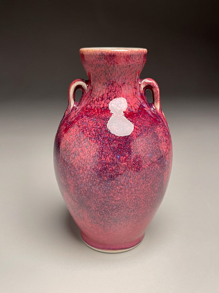 Two-Handled Vase in Pomegranate, 6.5