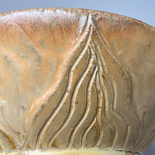 Load image into Gallery viewer, Bowl #4 in Goldenrod with Carved Designs, 7.75&quot;dia. (Elizabeth McAdams)
